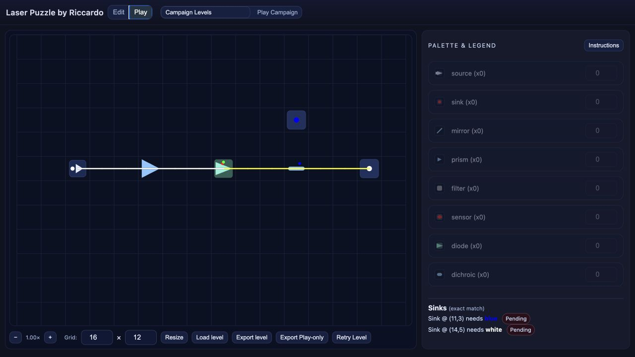 Laser Puzzle gameplay screenshot