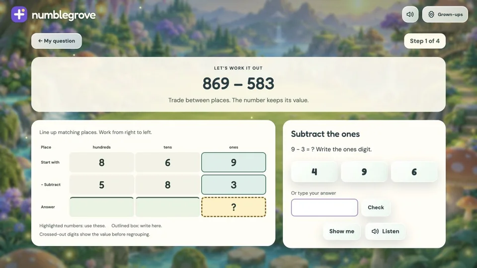 Numblegrove gameplay